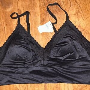 Black Lace Trim Bralette